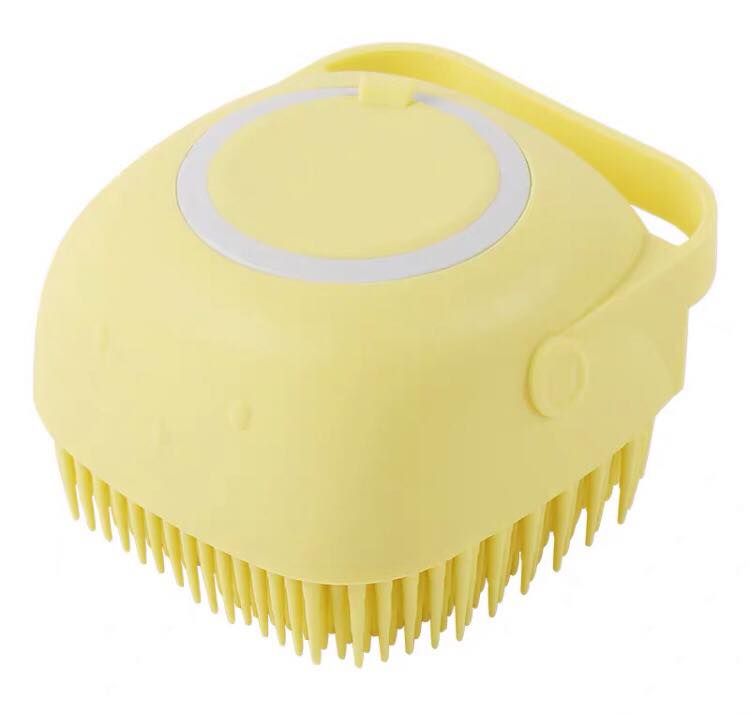 Scrub-A-Dubdub Baby Brush and Soap Dispenser in Yellow