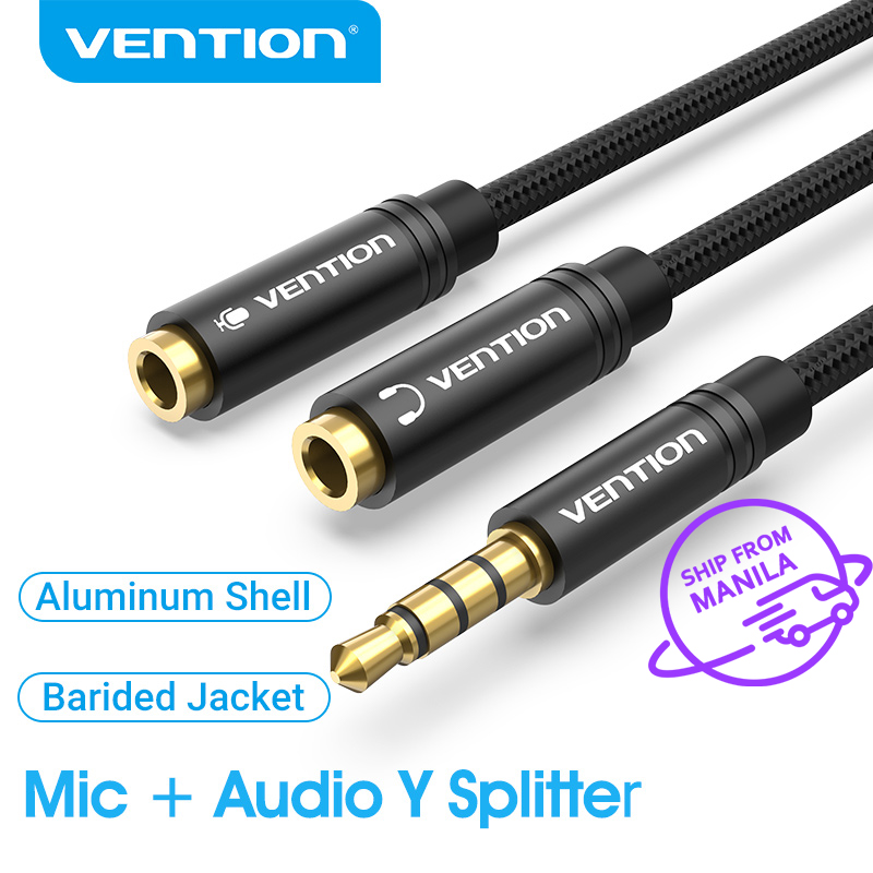 Vention Jack Splitter for Audio and Mic Earphone Extension