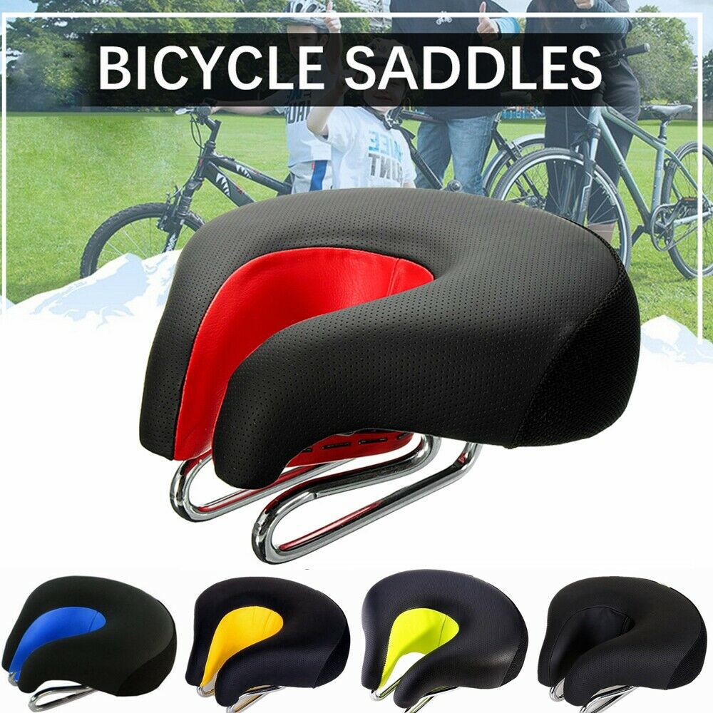 Selle De Vélo Sans Nez - Cuir PU Large Et Confortable - Pour Protéstate - Noir - Pour Longs Trajets