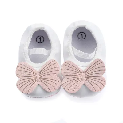 BTRFJY 0-18 Months Baby Girls Infant First walkers Toddler Soft Sole Shoes Cotton Shoes Bowknot Shoes (3)