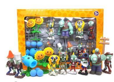 DM Plants vs. Zombies Toy Double HEAD peashooter Clover ชุดกล่องของขวัญของเล่น