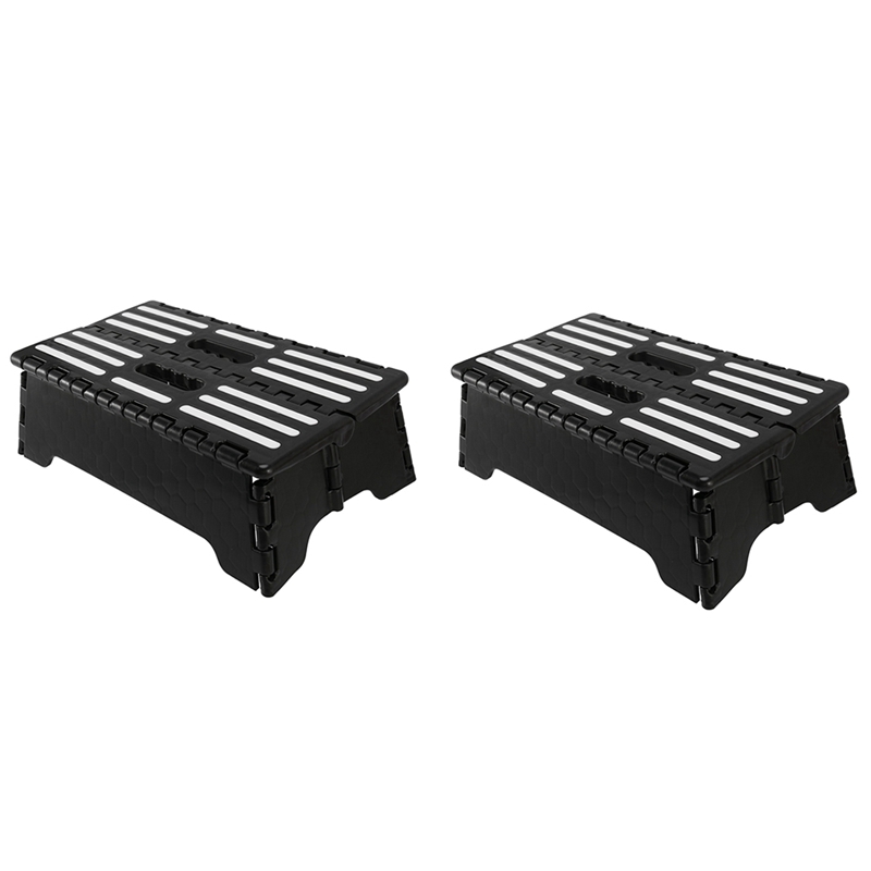 2X Non-Slip Small One Step Compact Folding Flat Step Stool Heavy Duty Portable Lightweight Folding Chair