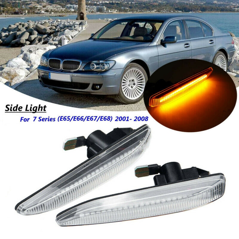 63137164757 Car Side Markers LED Flowing Turn Signal Light Blinker Indicator for BMW E65 E66 E67 2001-2008