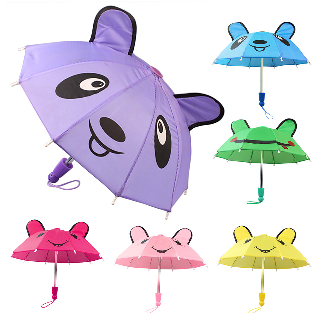 YNANA รูปแบบสัตว์ Rain & Sun ร่มตุ๊กตาอุปกรณ์เสริม Handmade ของขวัญกลางแจ้งของเล่นอุปกรณ์เสริมสำหรับของขวัญวันเกิดเด็ก
