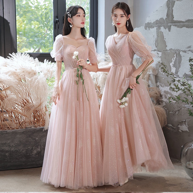 Formal Dresses Old Rose Bridesmaid Gown Floor Length Dusty Rose