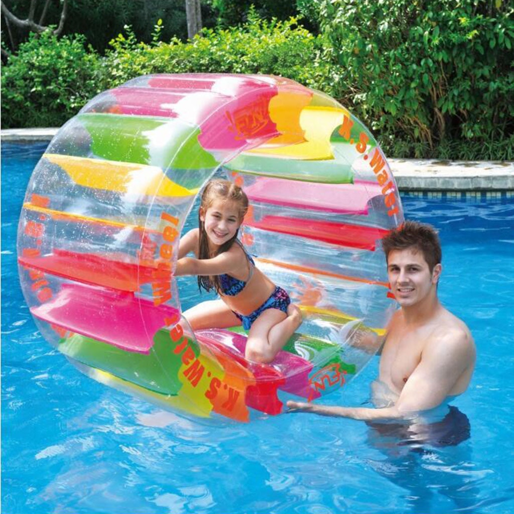 PVC Inflatable Swim Ring Water Wheel Swimming Pool Beach Floating Tubes