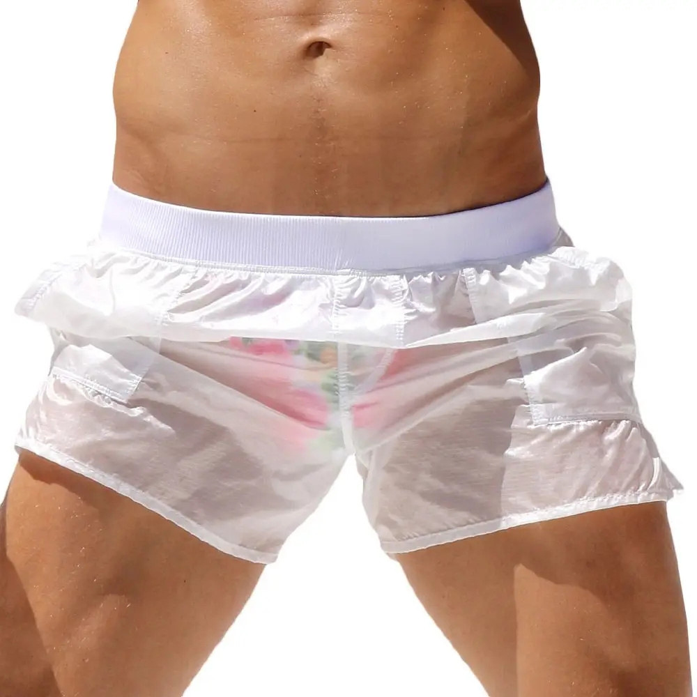 Quần bơi nam trong suốt toàn bộ thiết kế thời trang quần short nam quần lót đa năng quần bó sát quần áo đi biển dibi84207