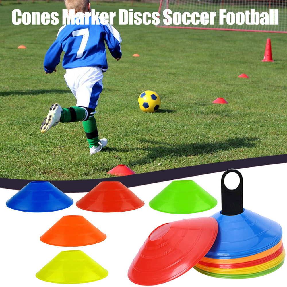 GDJIU ยืดหยุ่นโลโก้ที่มีสีสันแผ่นฟุตบอลการฝึกอบรมความเร็วการฝึกอบรมที่ทำเครื่องหมายสำหรับกีฬาแผ่นฟุตบอล Disc กรวยฟุตบอลป้ายการฝึกอบรมแผ่นดิสก์กรวย