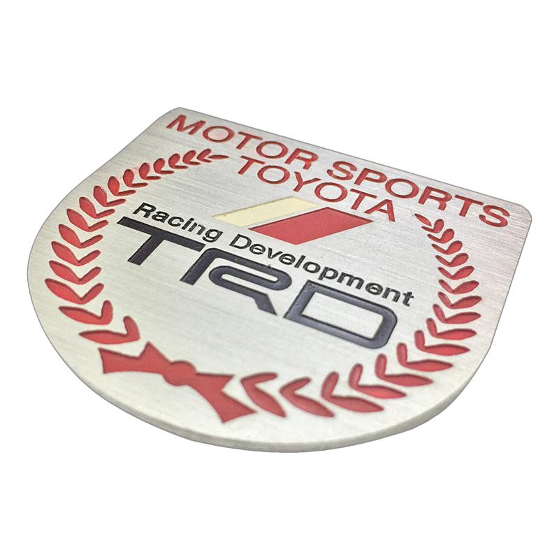 Aluminum Alloy TRD Motor Sports Trunk Hood Badge Emblem Decal Sticker For Toyota