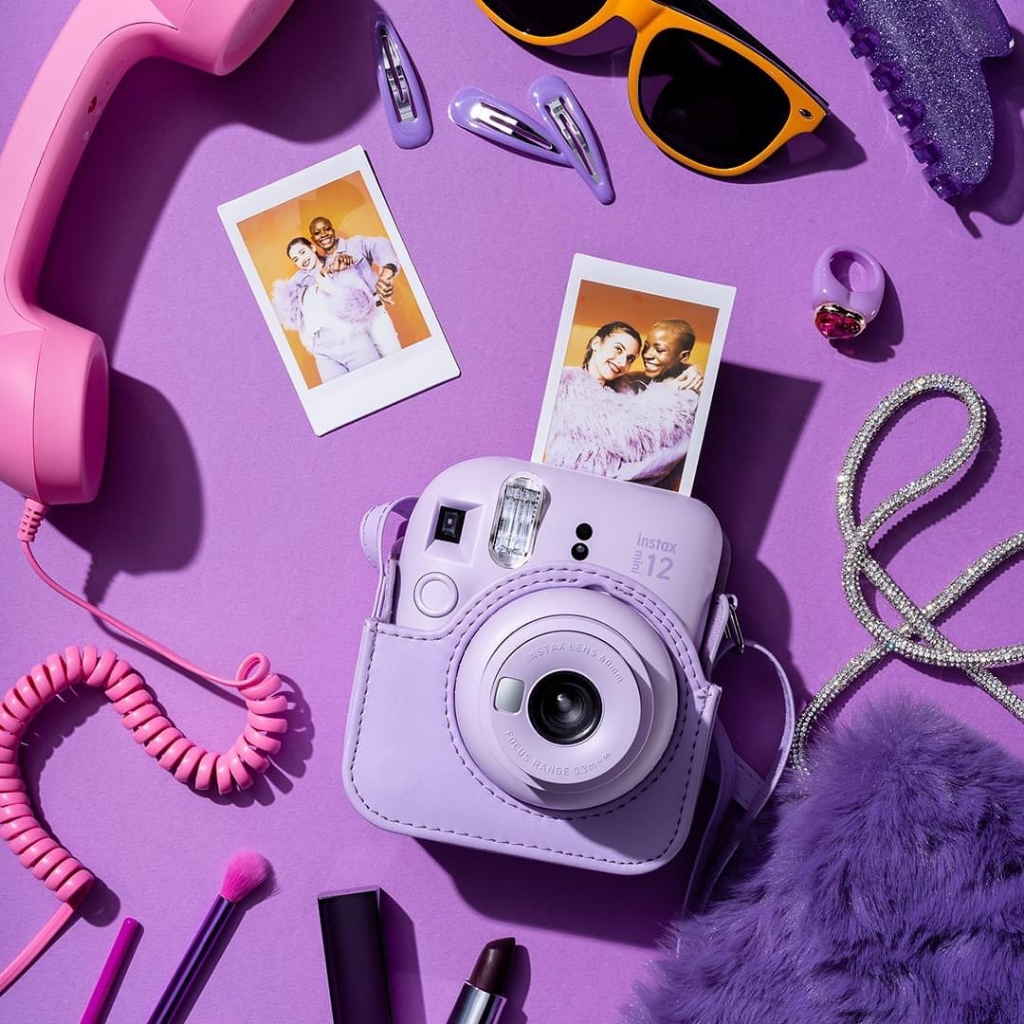 pink polaroid camera aesthetic