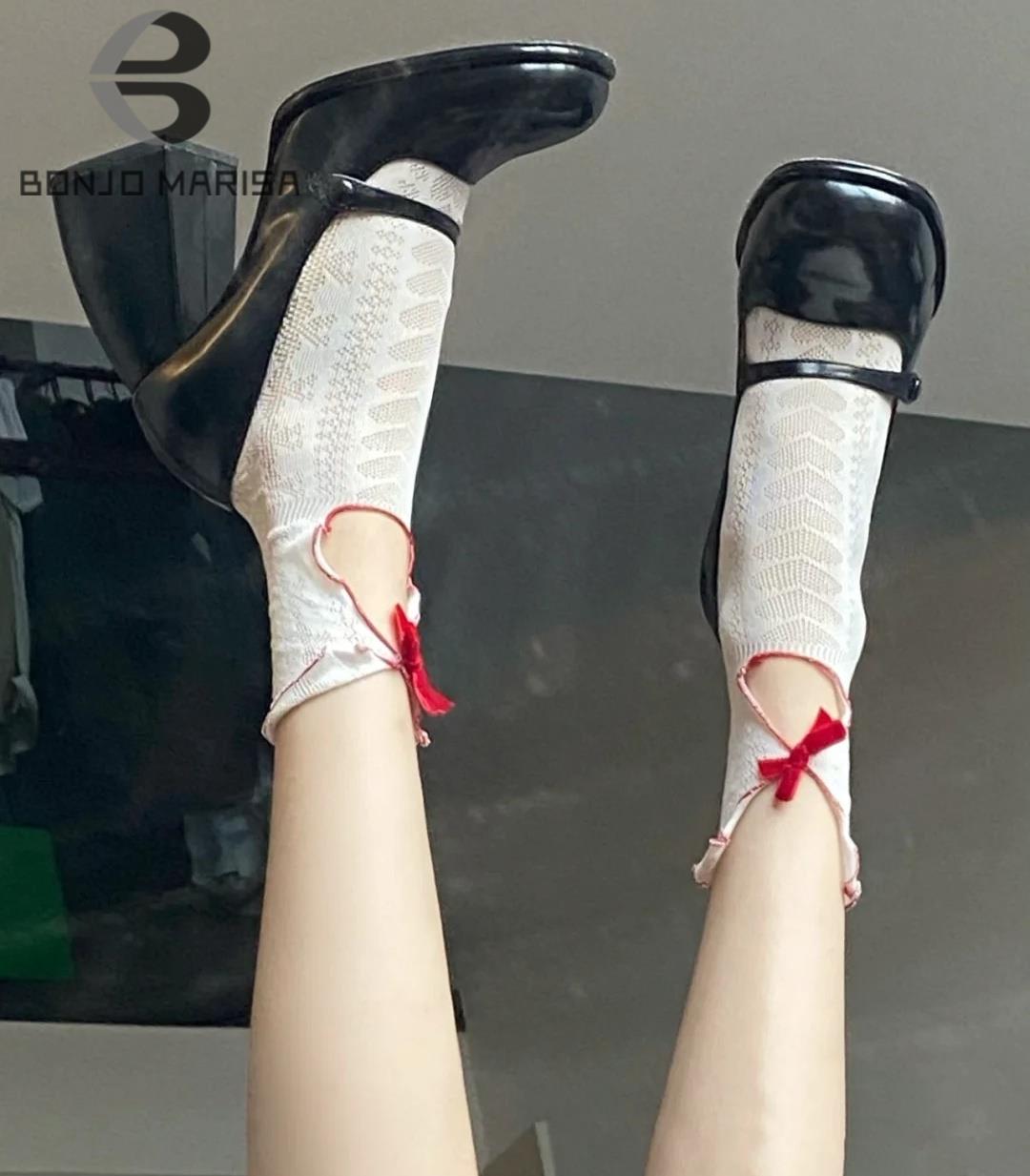 Giày Cao Gót Marry Janes Đế Bằng Cổ Điển Thời Trang Mới 2022 Cho Nữ Giày Cao Gót Lụa Sang Trọng Xuân Hè Có Khóa Màu Hồng Đen