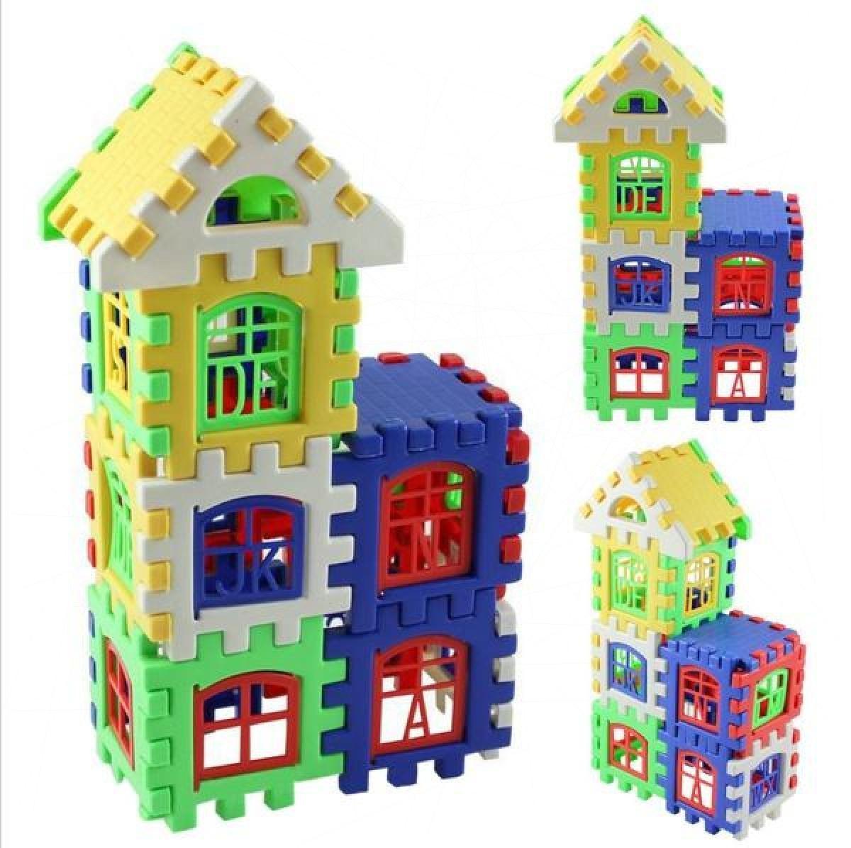 24 pcs Baby House บล็อกตัวต่อของเล่นก่อสร้างเกมสมองเด็กการเรียนรู้ของเล่นเพื่อการศึกษาสำหรับเด็ก - INTL