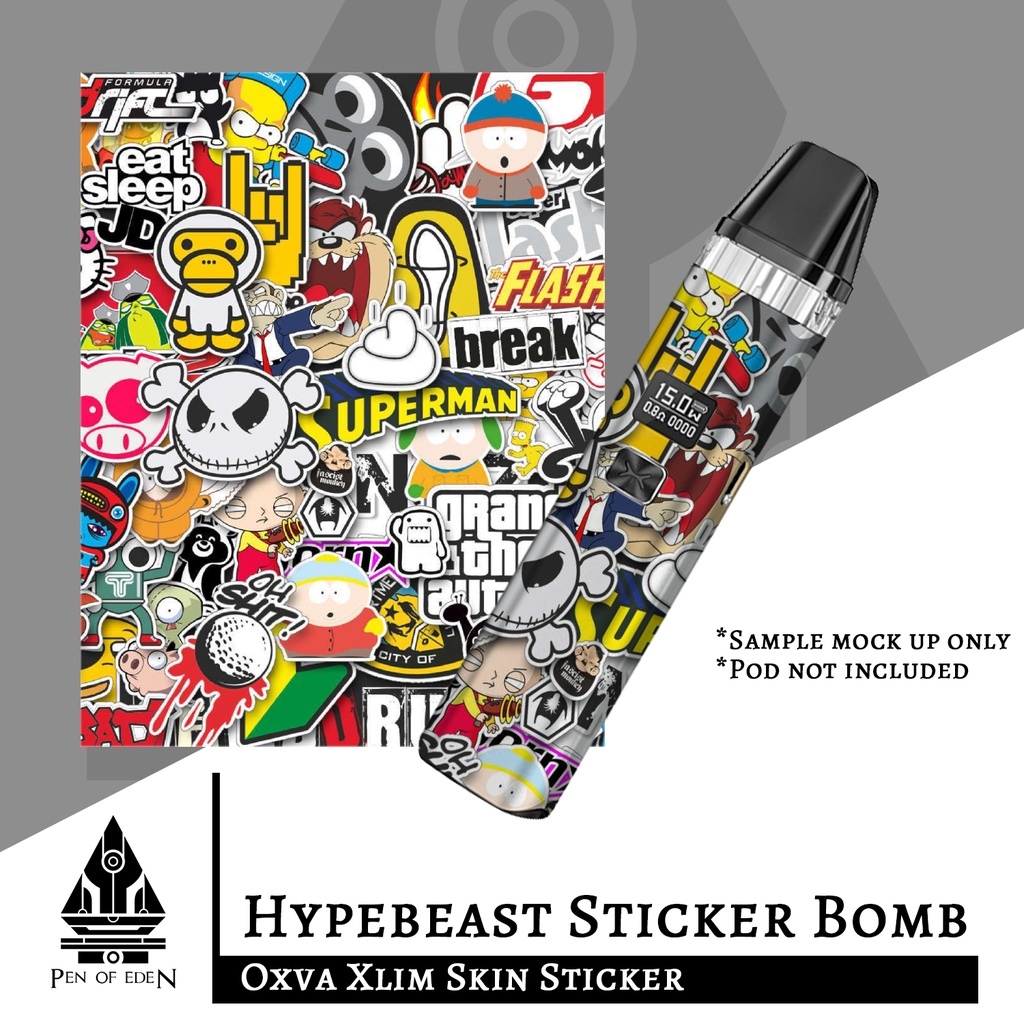 Hypebeast Sticker Bomb Oxva Xlim Skin Sticker STICKER ONLY