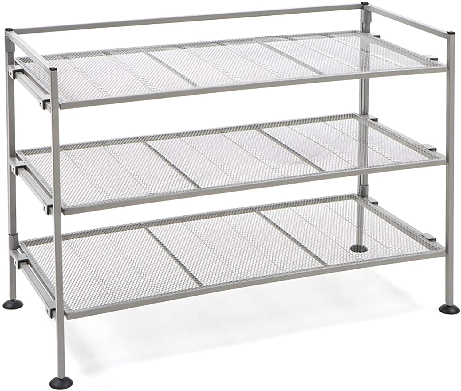 Shoe Rack 3 Tier Mesh Pewter 15905 Lazada Ph