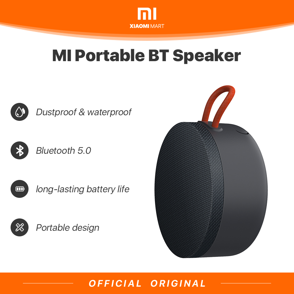 mi portable bluetooth speaker grey