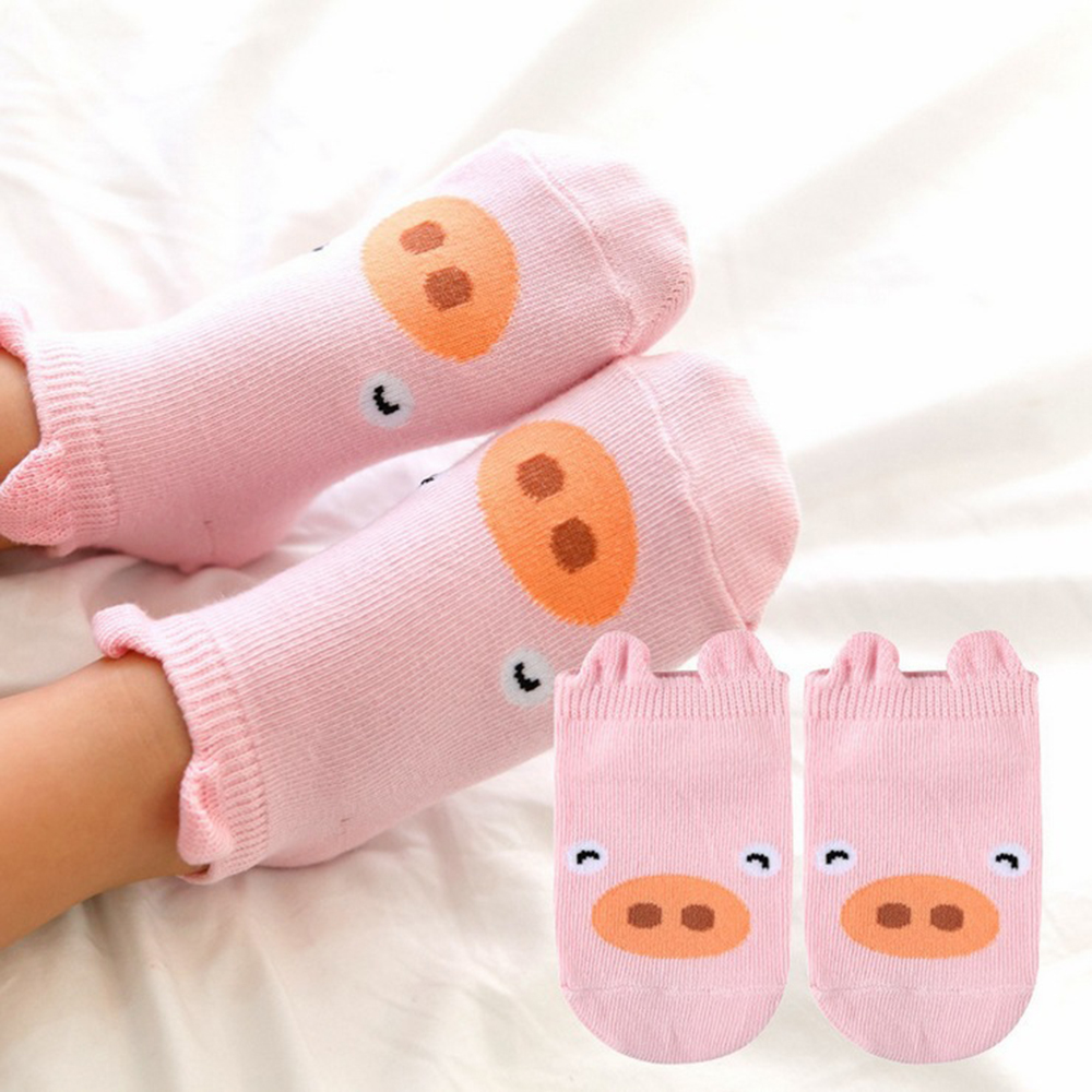 SYJY ฝ้ายสัตว์ Anti-ลื่นเด็กวัยหัดเดินการ์ตูนทารกแรกเกิดถุงเท้าสั้นพื้นถุงเท้าถุงเท้าเด็ก