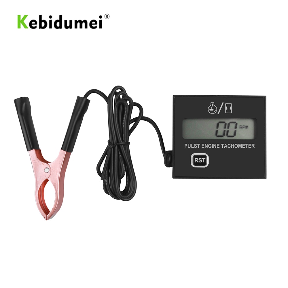 Động cơ xăng Màn hình hiển thị kỹ thuật số Đồng hồ đo vòng tua máy đo quy nạp Đồng hồ tốc độ xe đột quỵ tachometer xe máy Máy cắt cỏ