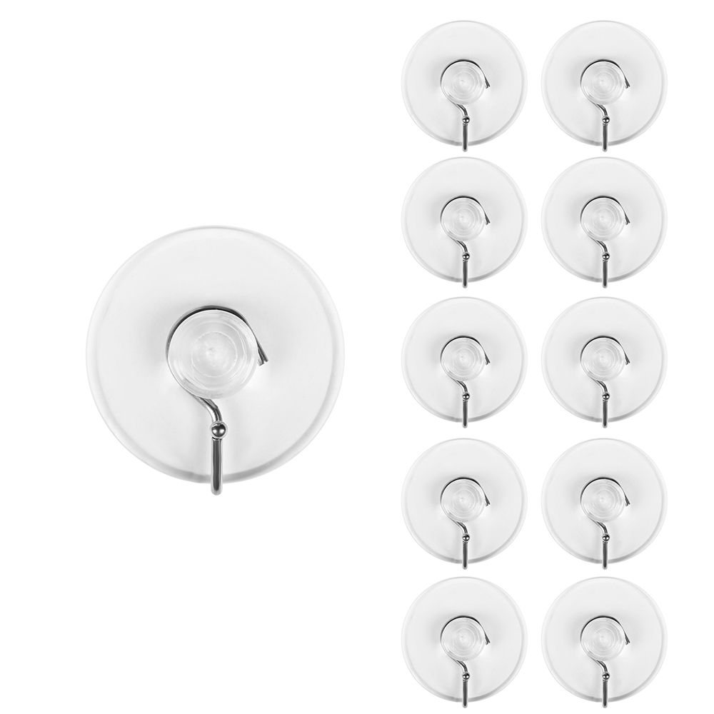 Okdeals 10 móc treo trong suốt phòng tắm cái/bộ móc cao su tường kính móc hít trong suốt núm hút cao su